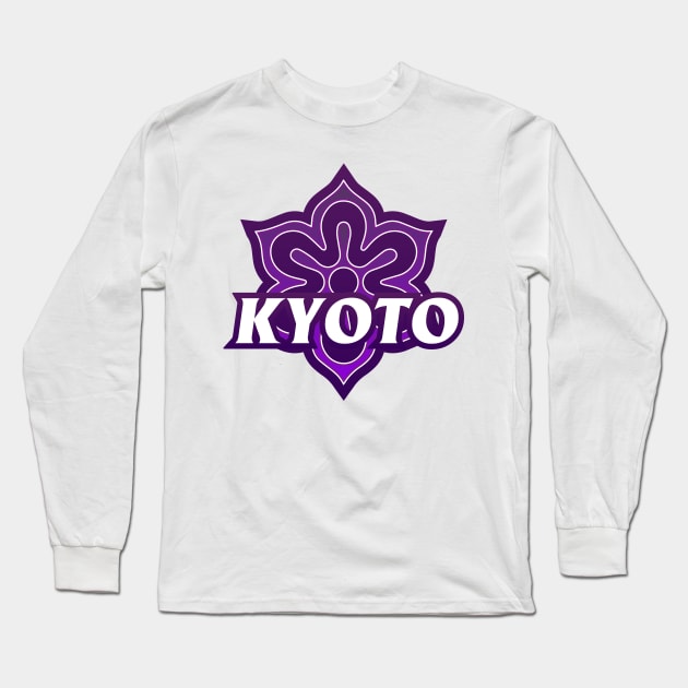 Kyoto Prefecture Japanese Symbol Long Sleeve T-Shirt by PsychicCat